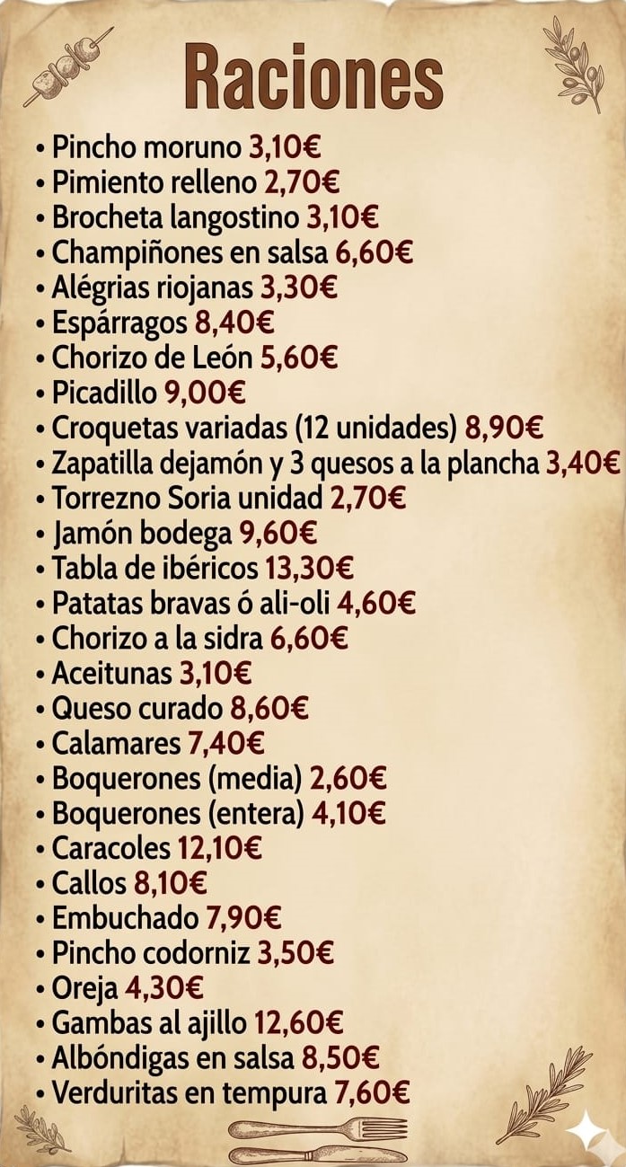 Raciones Quintopino